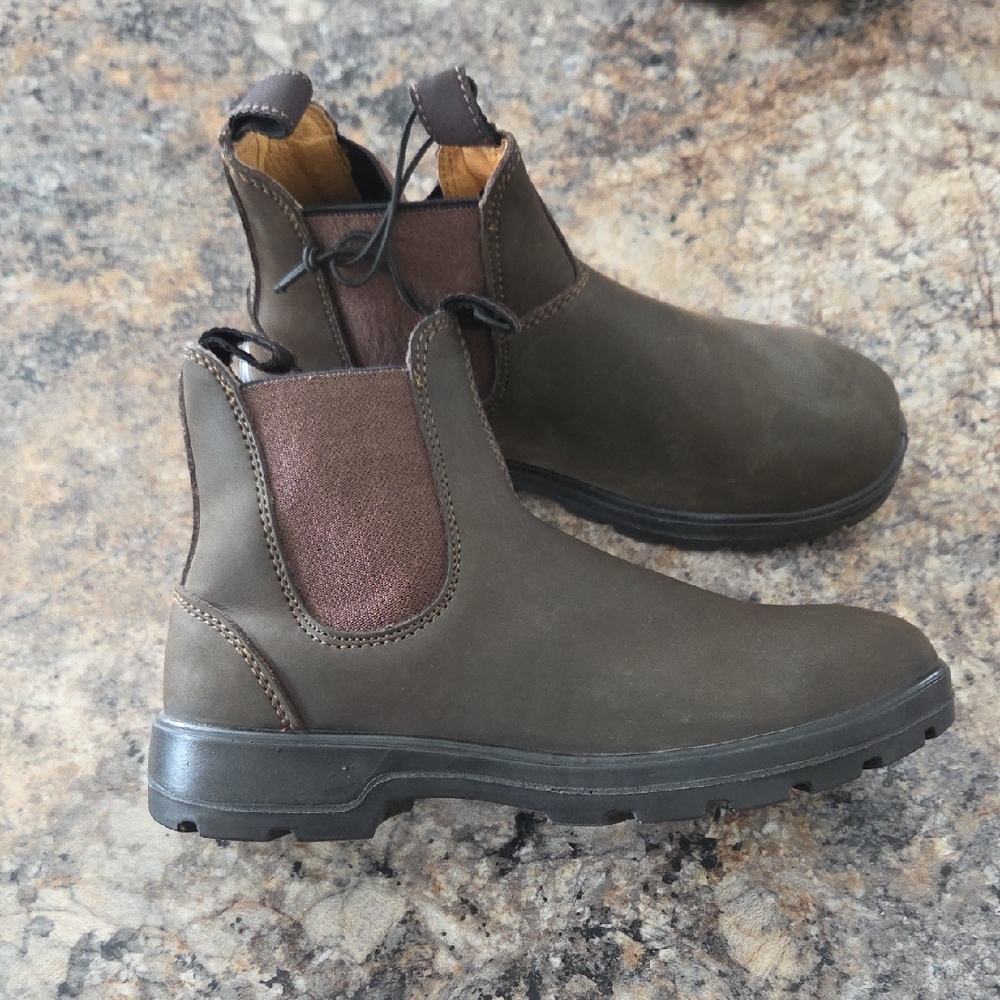 Women's Chelsea Slip-On Ankle Boots in Dark Brown